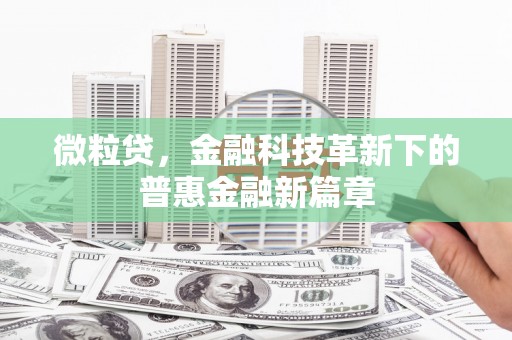 察右后旗微粒贷，金融科技革新下的普惠金融新篇章